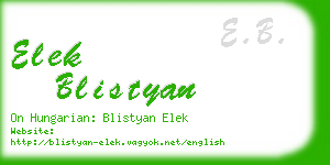 elek blistyan business card